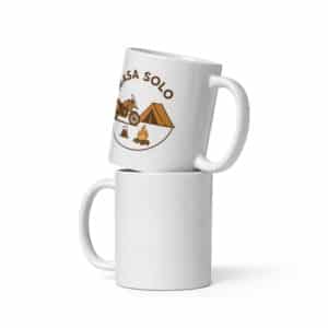 White glossy mug